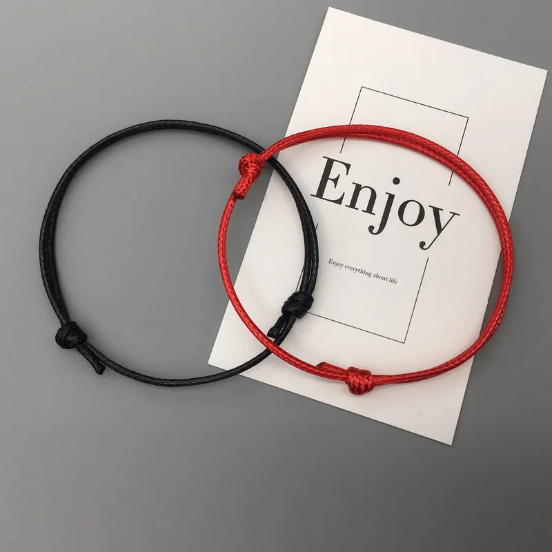 Simple Handmade Anklets Adjustable Rope Lucky Ankle bracelet Foot Accessories for Girl Women silver anklet bracelet ankle chains beads anklet fashion accessories