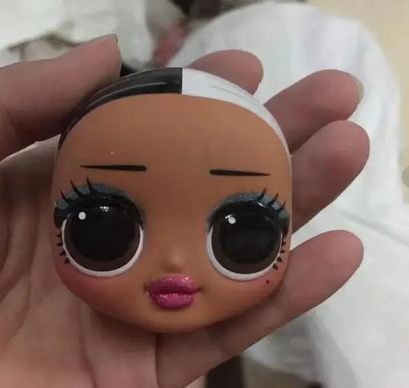 black white Лысый голова без волос мода сестра кукла голова игрушка luls девочка DIY кукла игрушка часть девушка мода Сделай Сам туалетный игрушки головы 10 видов конструкций - Цвет: black white
