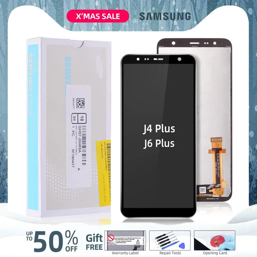 Ceny ORYGINAŁ WYŚWIETLACZ for SAMSUNG Galaxy J4 Plus J6 Plus EKRAN LCD i Dotyk DIGITIZER ORYGINALNA ORYG J4 + J415F J415 J410 J6 + J615 J615 J610