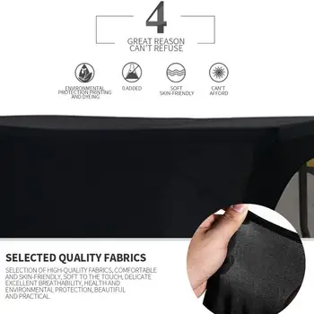 

Beauty Sheets Table Cover Beauty Elastic Bed Cover Tablecloth Creative Environmental Beautiful Black Polyester Fiber Wedding