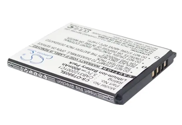 Cameron sino 800 мАч батарея для ALCATEL Работает с любым оператором, A392 A392G Miss Sixty One Touch 2005 2005D 510 510A 602 710 хром OT-2040D OT-385D