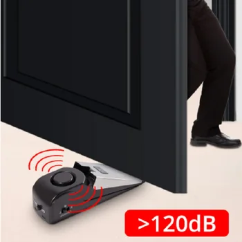 

Wireless Vibration Triggered Home Wedge Shaped Stopper Alert Security System Door Stop Alarm Block Blocking System