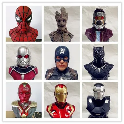 

America Captain Spider-Man Iron Man Panther War Machine Star-Lord Shuren Ant-Man Thanos Vision Half-length Bust