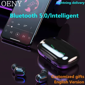 

Bluetooth V5.0 Earphones Wireless Headphones With Microphone Sports Waterproof Headsets 1800mAh Charging Box For iPhone Android