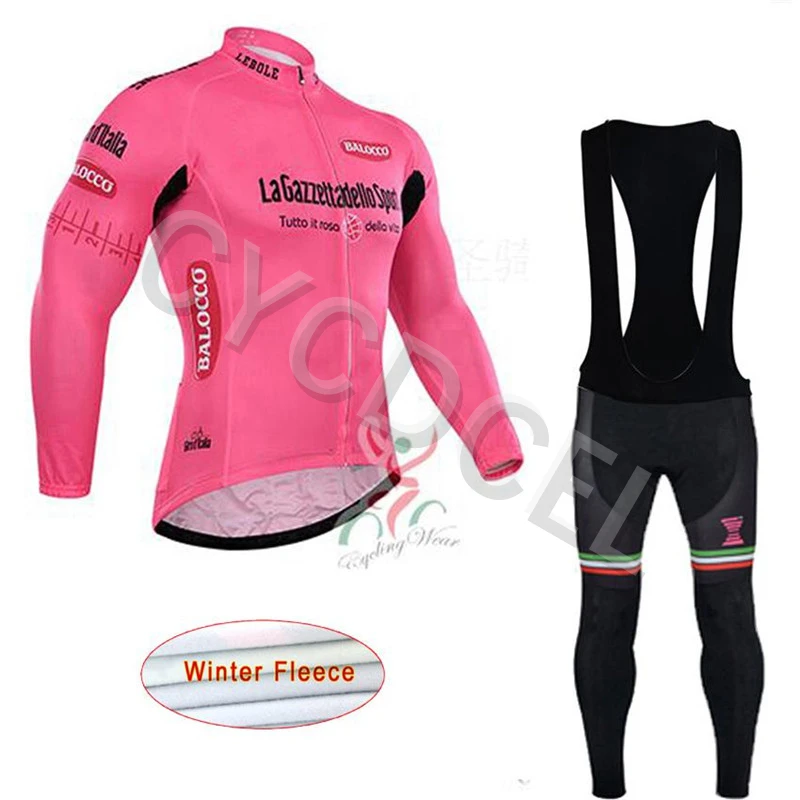 Ropa Ciclismo Tour de Italy велосипедная Джерси, зимний теплый флисовый Мужской комплект с длинным рукавом, одежда для спорта на открытом воздухе, велосипедная одежда, комбинезон