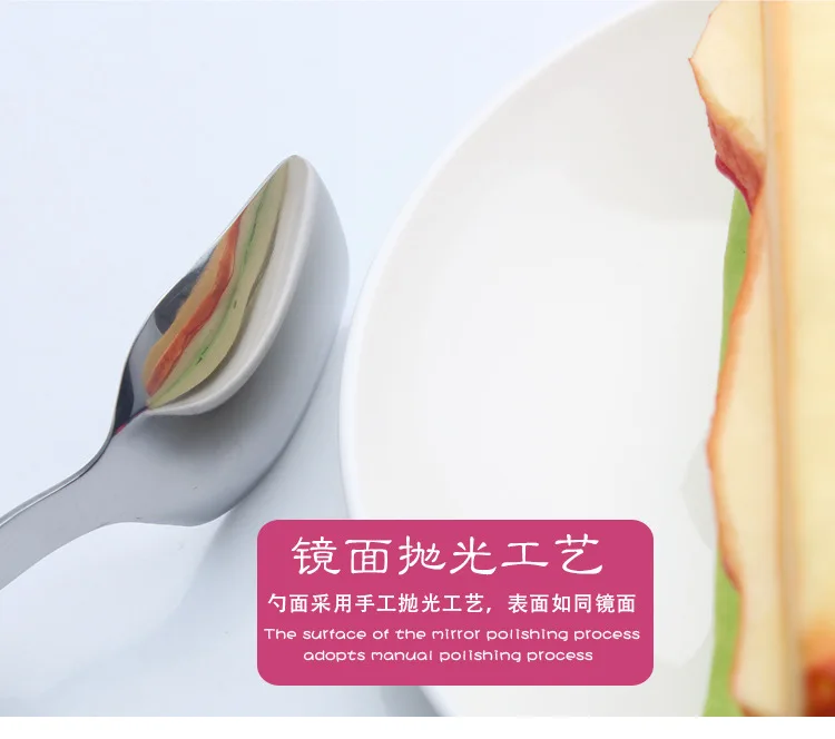 Детская посуда из нержавеющей стали мультяшная детская портативная креативная маленькая набор ложка и вилка Милая Бытовая ложка