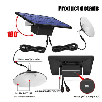 

Outdoor Garden Solar Pendant Lights Hanging Wide Adjustable Balcony Yard Auto On Off Easy Install Shed Lamp Home IP65 Waterproof