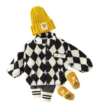 Parka d'hiver pour bébé, doublure en fourrure, vêtements d'extérieur pour fille et garçon, tenue en laine d'agneau, veste pour bébé 