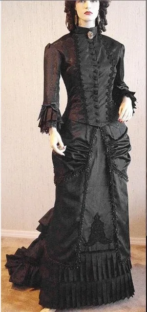 Gothic Steampunk Mourning Dress Evening 