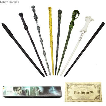 

27 Styles of HP Wands Colsplay stick Elder Dumbledore Hermione luna Magical Wand Varinhas Kid Magic Wand with Train Ticket