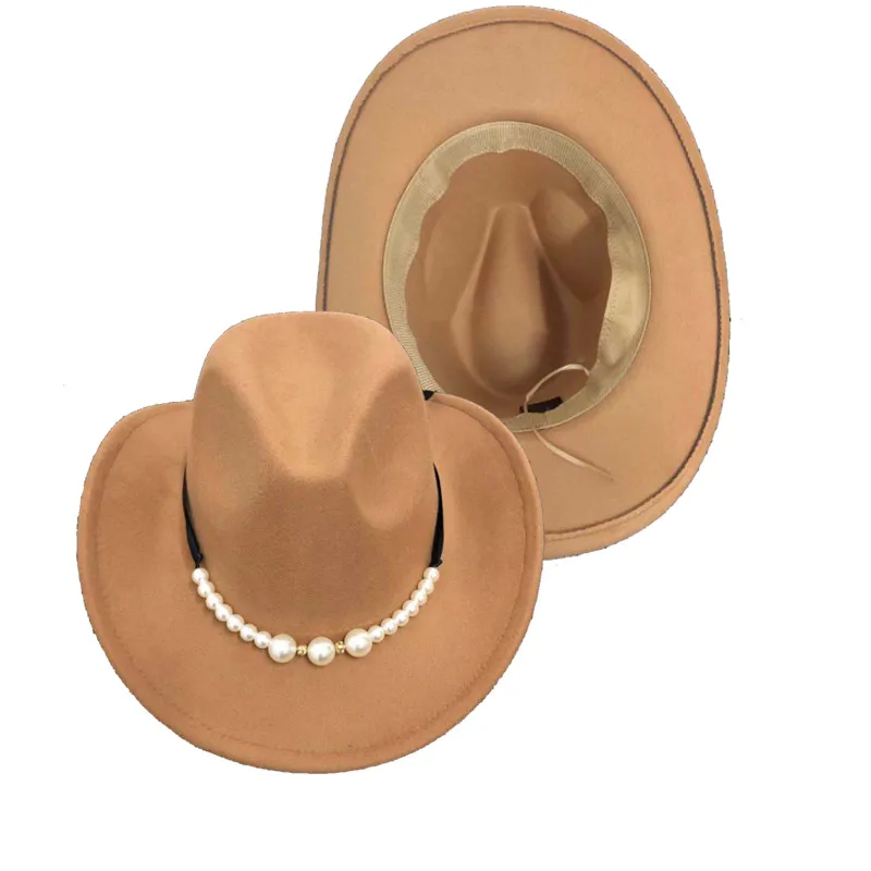 Cowboy Fedora Hat Men's Wool Felt 