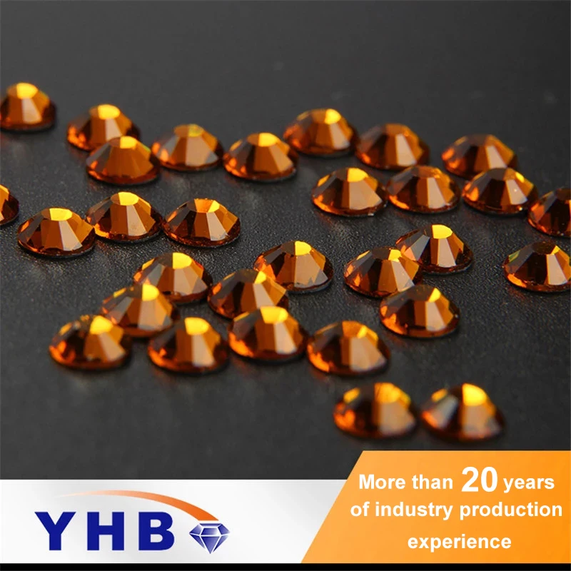 YHB Sunflower Round 10 - 16 Facets Facetstones Decorations Hotfix Rhinestones For Evening Dresses | Дом и сад