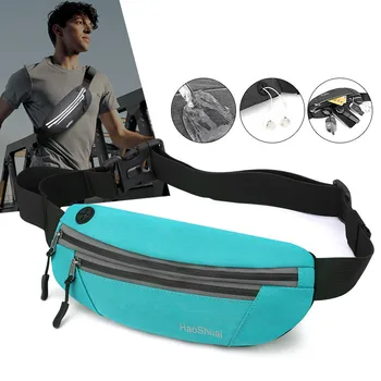 

Women and Men Waist Bag Outdoor Running Sports Cycling Casual Waist Pack Holder Reflect Light Climbing Waterproof Waist Belt Bag
