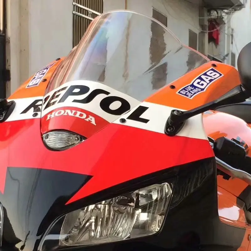 Transparent Ветровой экран для 2003 2004 Honda CBR600RR F5 CBR 600RR 03 04 светоотражатели ветрового стекла - Цвет: Transparent