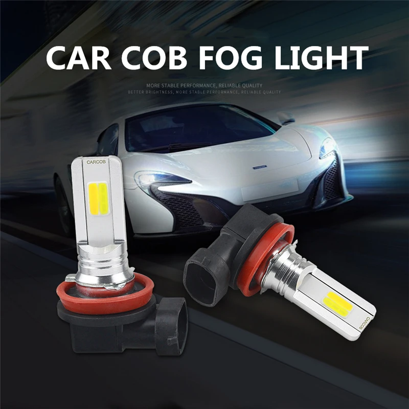 

2PCS Fog Lamp h11 LED 30W Aluminum COB White Yellow Dual Color Flash Light Auto Foglights Lamp 12V H8 LED