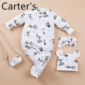 

Carter's 3 pcs Usaq Geyimleri Born In 2020 New Born Baby Clothes Baby Winter Clothes Cartoon long sleeve Newly Born Boy New Born