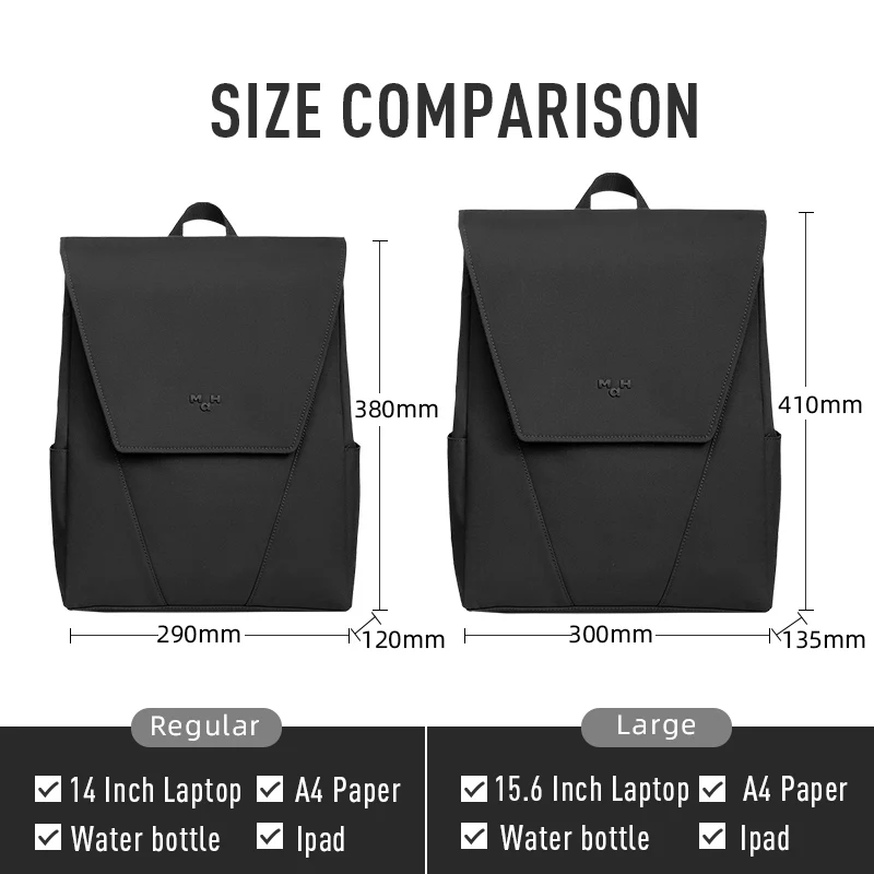 MAH Solid Color Backpack Women Casual High School Student Schoolbag Men New Travel Backpack Waterproof Laptop Backpack