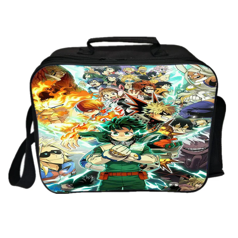 Anime My Hero Academia Lunch Bag School Students Picnic Storage Box Insulated Lunch Bag Kids