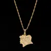 Cote D'Ivoire Map Pendant Necklace Ivory Coast Maps Necklaces Gold Color Map Jewelry For Women Men 5