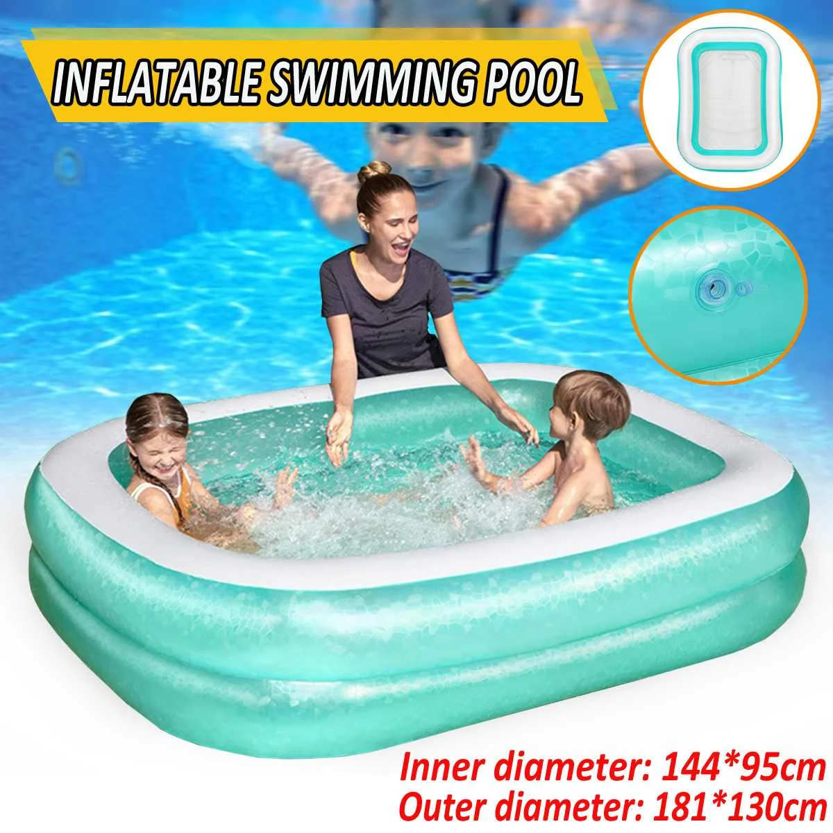 self inflating paddling pool