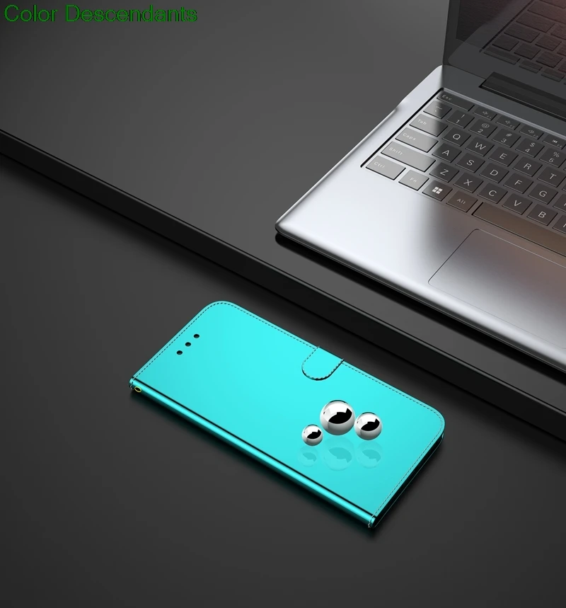 Зеркальный чехол для samsung Galaxy A50, стильный чехол-книжка A50, кожаный флип-кошелек, чехлы для телефонов samsung A50, A 50, A505F, A505, полный корпус