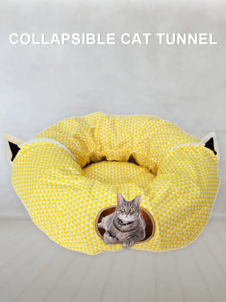 Забавный туннель для кошек игрушки туннель Rolling Nest Tubes складной Crinkle игрушки для котят щенка Ferrets кролик играть собака туннель