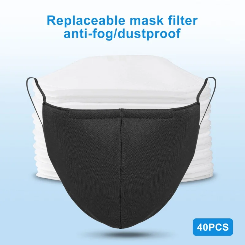 

Replaceable Filter Mask Gray Model Combination 40Pcs Mask Pad Replacement Protective Breathable Disposable Masks Face Mask