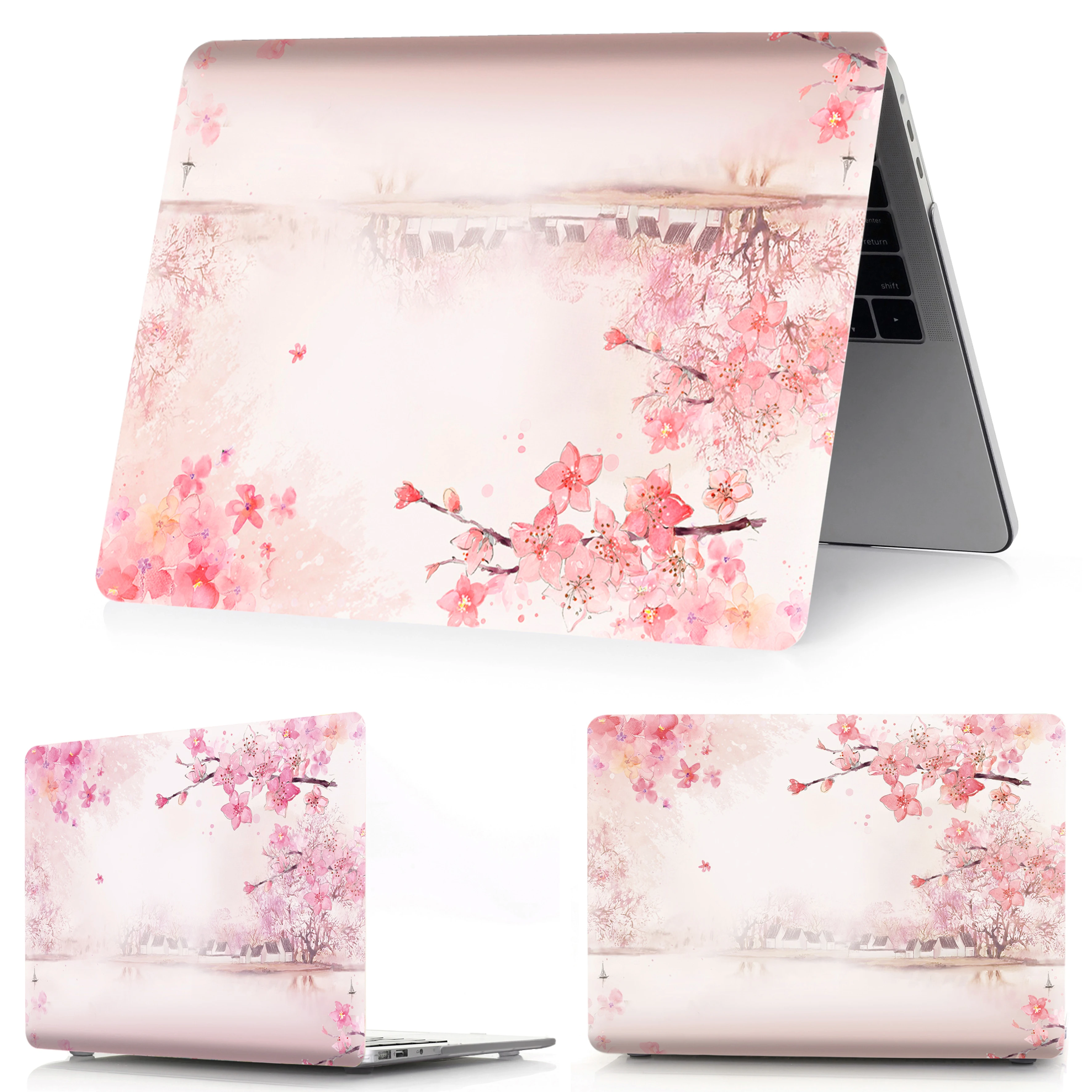Cereja Novo 2023 Case do Portátil para Macbook m1 m2 ar Pro 13 14 16 Polegada 2023 Chip Chip Barra id - Imagem 4
