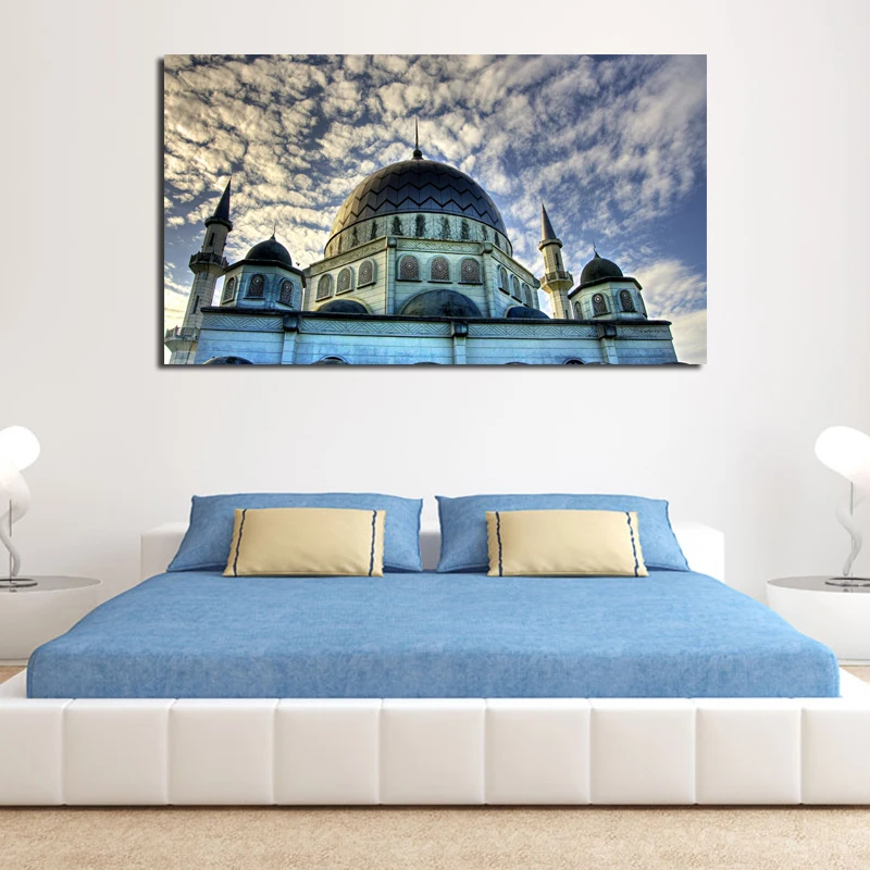 Mosque Islam Landscape Wall Art Canvas Poster And Print Painting Decorative Picture For Office Living Room Home Decor HD | Дом и сад