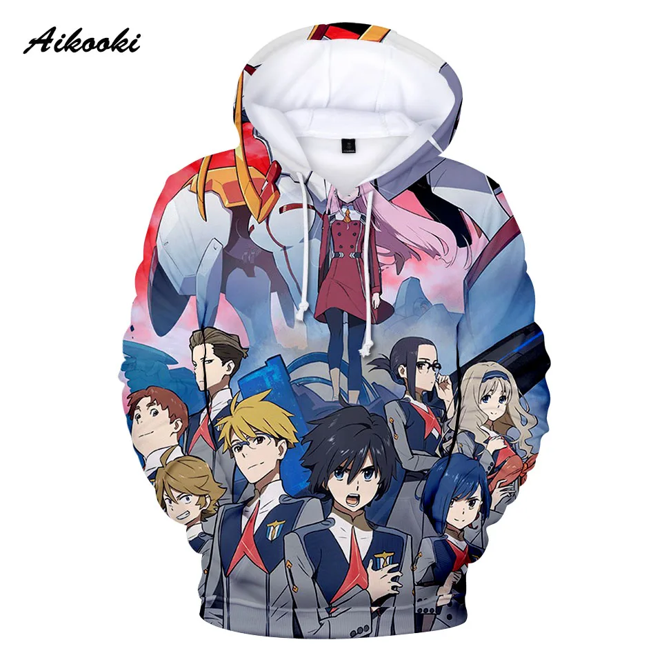 Aikooki Darling In The Franxx 3D с капюшоном Популярные Аниме 3D мужские толстовки с принтом женские толстовки нейтральная уличная одежда Повседневная