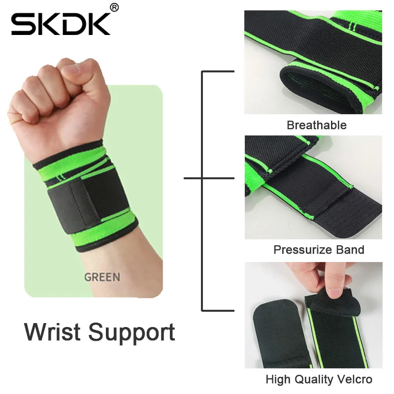 SKDK 4 шт./компл. Компрессионные гольфы; комплект спортивной одежды с длинными рукавами для бега, баскетбола, Фитнес Велоспорт Теннис колено для локтя лодыжки наручные Поддержка набор