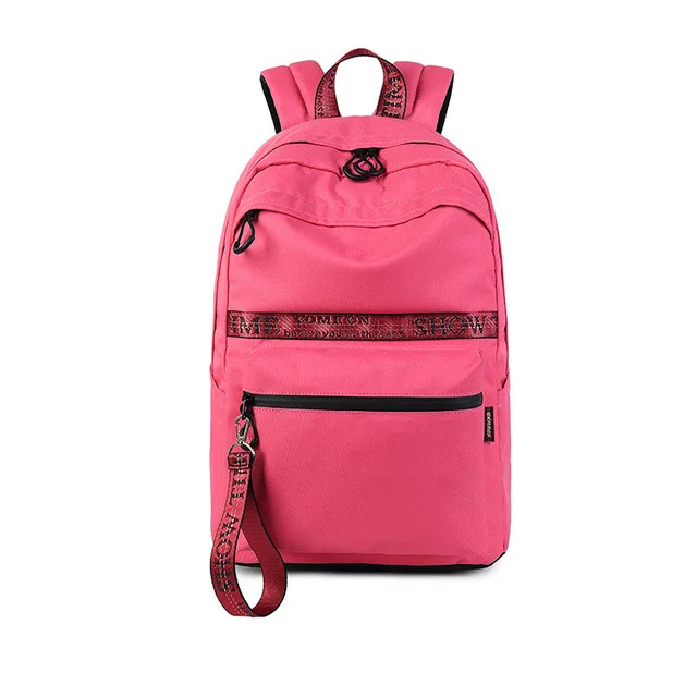 hot pink Водонепроницаемые рюкзаки, минималистичный Большой Вместительный рюкзак для ноутбука, школьный рюкзак для девочек, сумка для книг - Цвет: hot pink