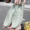 2022 Spring Summer Men's Loafers Light Flat Casual Shoes Men Breathable Slip-On Soft Leather Mens Driving Shoes Man Moccasins 3