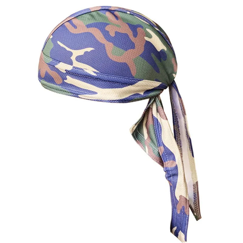 Green camouflage Мотоциклетный шлем внутренняя подкладка вязаная шапка с маской влагоотводящий череп пиратская шляпа дышащая быстросохнущая охлаждающая защита для лица - Цвет: Green camouflage