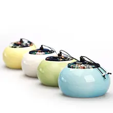 Керамическая чайная коробка в китайском стиле, фиолетовая глиняная коробка для хранения еды для перекуса, коробка для хранения чая с принтом, чайная банка, банка для конфет, контейнер для сушеных фруктов