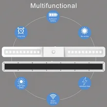20 светодиодный ночник легко установить ABS Шкаф светильник кухня шкаф лестницы USB Перезаряжаемый клей датчик движения защита глаз