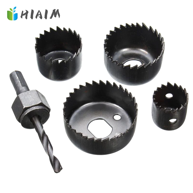 5pcs 31/36/43/52mm Bi-Metal Wood Hole Saws Bit For Woodworking DIY Woodworking Cutter Drill Bit DIY Power Tool Accessories Set A