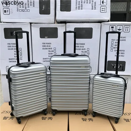 a set of 3 Vescovo 2" 24" 2" дюймовый мужской деловой комплект багажных сумок на колесиках для путешествий на колесиках чемодан Спиннер на колесах - Цвет: a set of 3