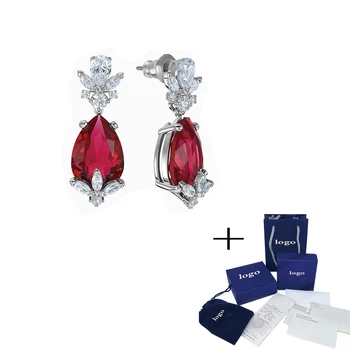 

2020 SWA New Fashion Refined Classic Louison Earrings Red To Give His Wife Exquisite Romantic Valentine's Day Birthday Gift