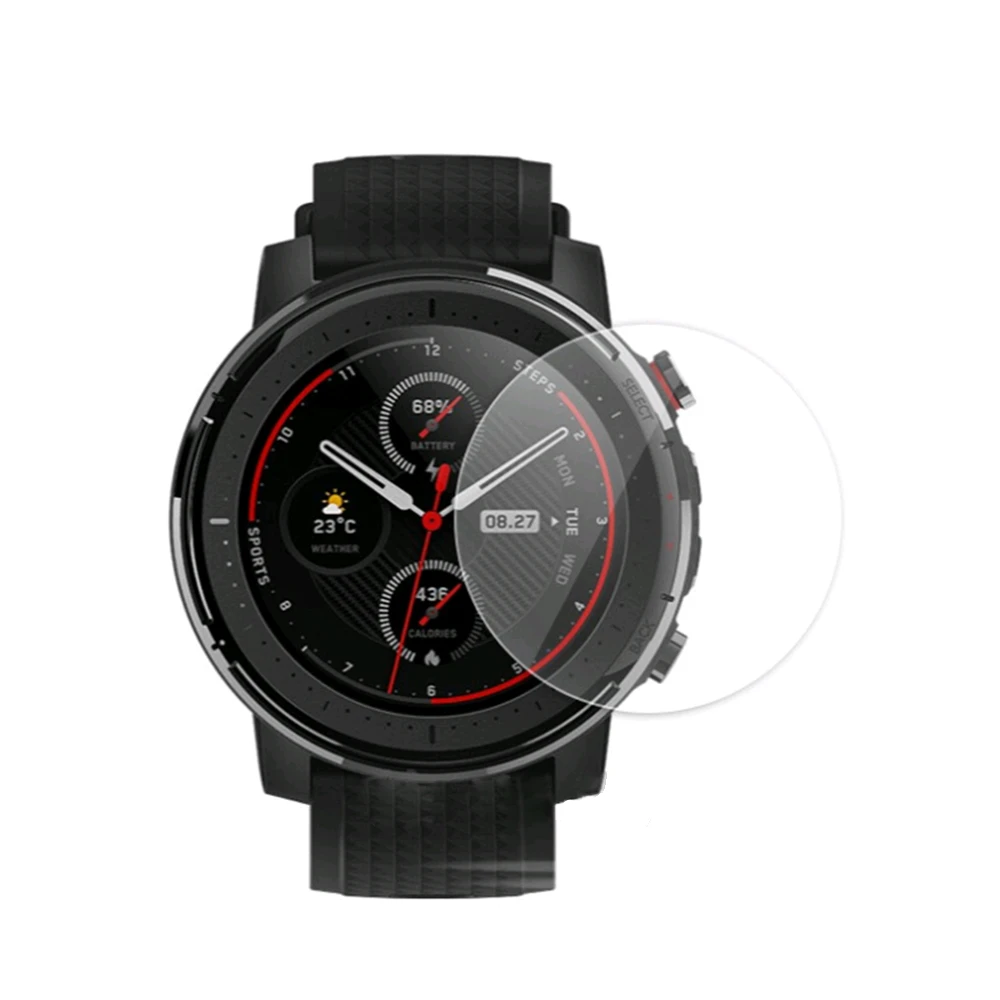 Tempered Glass For Xiaomi Huami AMAZFIT Stratos 3 Stratos3 Smartwatch  Protective 9H 2.5D HD Scratch Proof Screen Protector Film|Smart  Accessories| - AliExpress