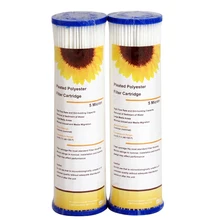 

Coronwater 2.5" x 10" Pleated Polyester Water Filter Cartridge High Flow Sediment for Water Filter