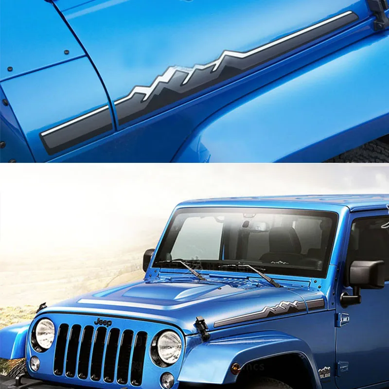 

2 шт., виниловые наклейки для Jeep Wrangler Unlimited TJ JK JL
