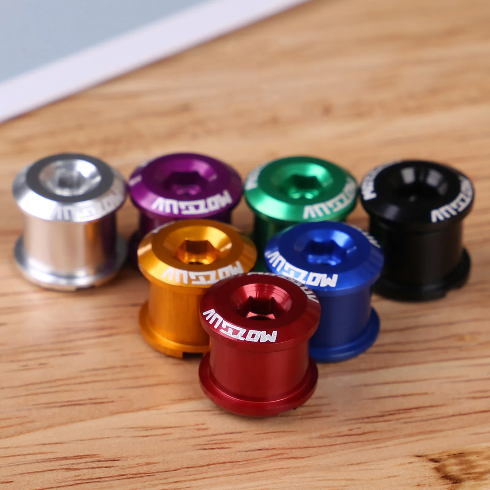 5Pcs MTB Bicycle Chainring Bolt Single Chainwheel Screws Alloy 7075 4.9mm/6.4mm Road Cycling Bike Disc Screws for Crankset Parts