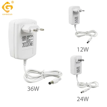 

12V 1A 2A 3A 12W 24W 36W Power Adapter Switch Converter US EU Plug Power Supply Adaptor AC/DC For LED Cabinet Light Strip