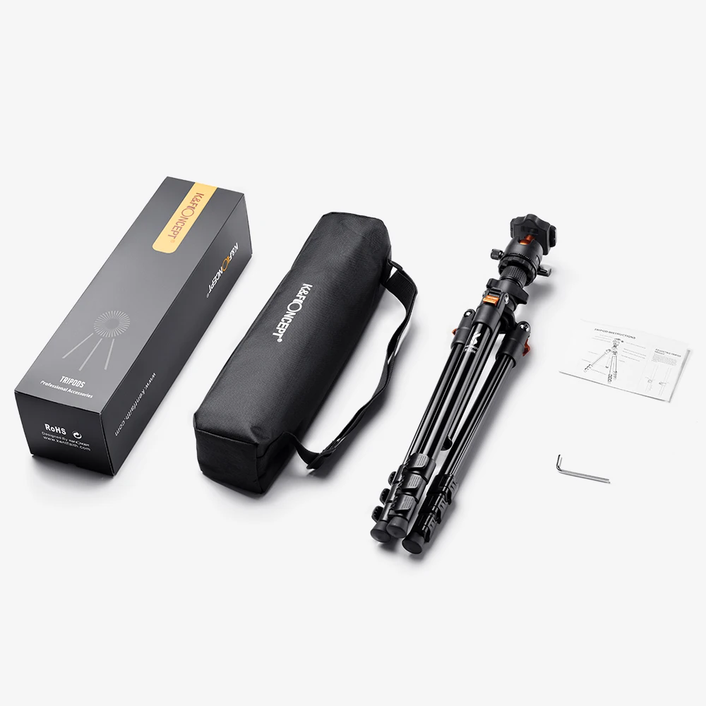 Tripé de Câmera para Dslr Portátil de Alumínio Tripé de Viagem com 360 Conceito Polegada Graus Panorama Bola Cabeça Liberação Rápida k & f 62.99 - Image 6