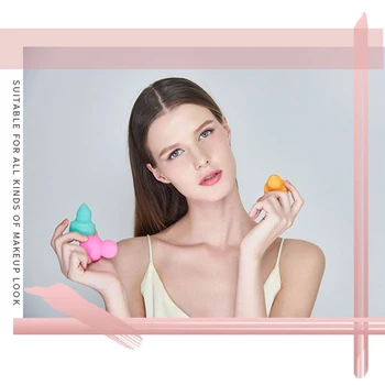 

Miss Gorgeous 3pc Makeup Sponge Set Cosmetic Puff Beauty Wet Dry Foundation Concealer Make Up Sponge Tools Green Rose Red Orange