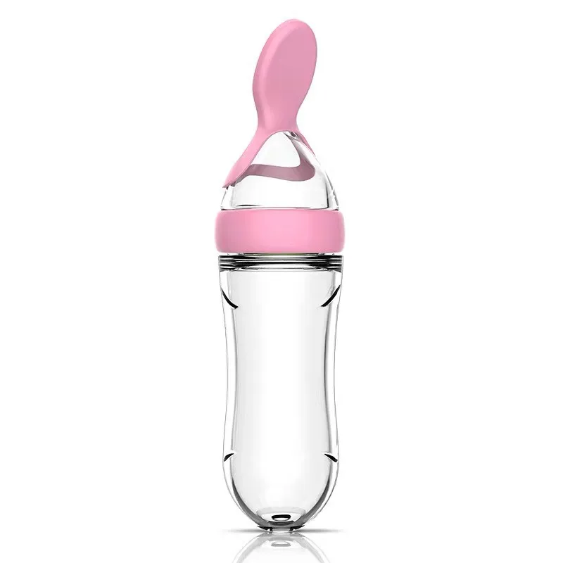 Confused spoon liquid silicone squeeze feeding spoon baby confused bottle multipurpose feeding complementary spoon