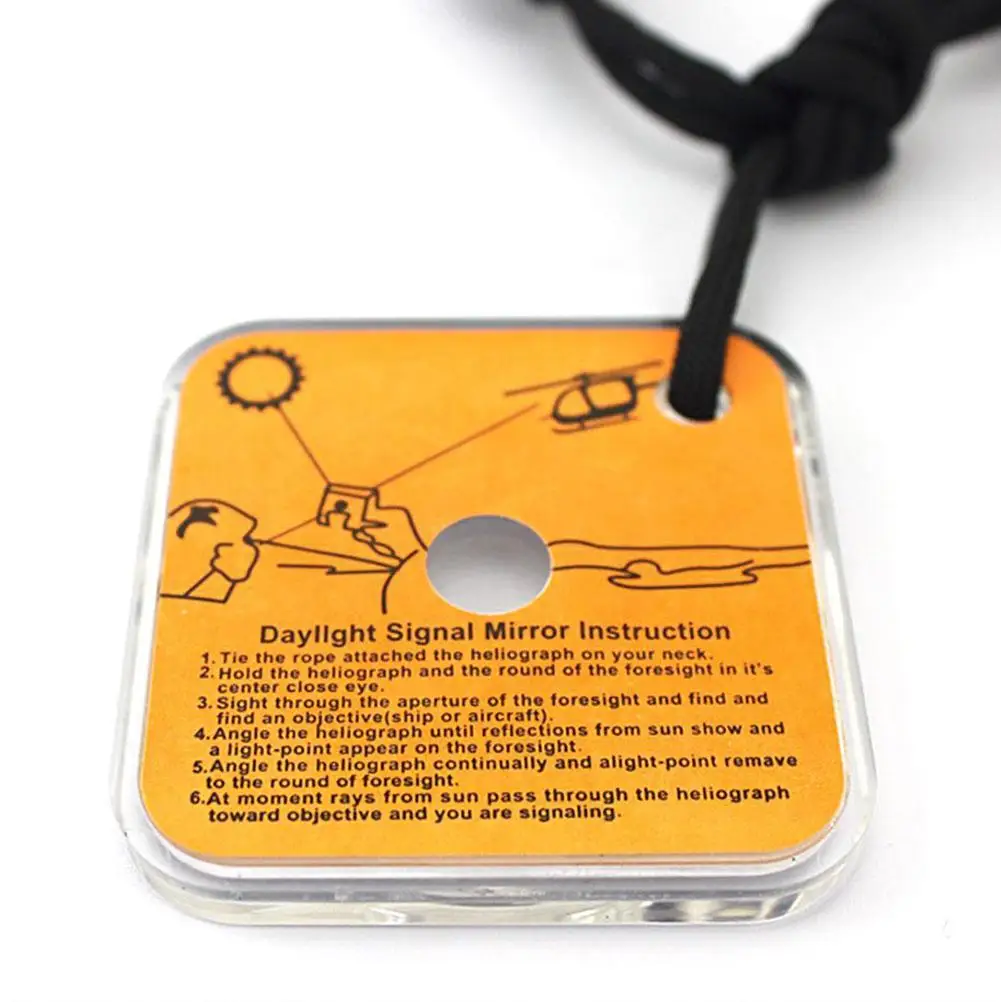 1 Piece Outdoor Reflective Signal Mirror Survival Kit