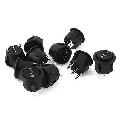 

10Pcs SPST 3 Position Boat Rocker Switch 3 Pins AC 250V/6A 125V/10A
