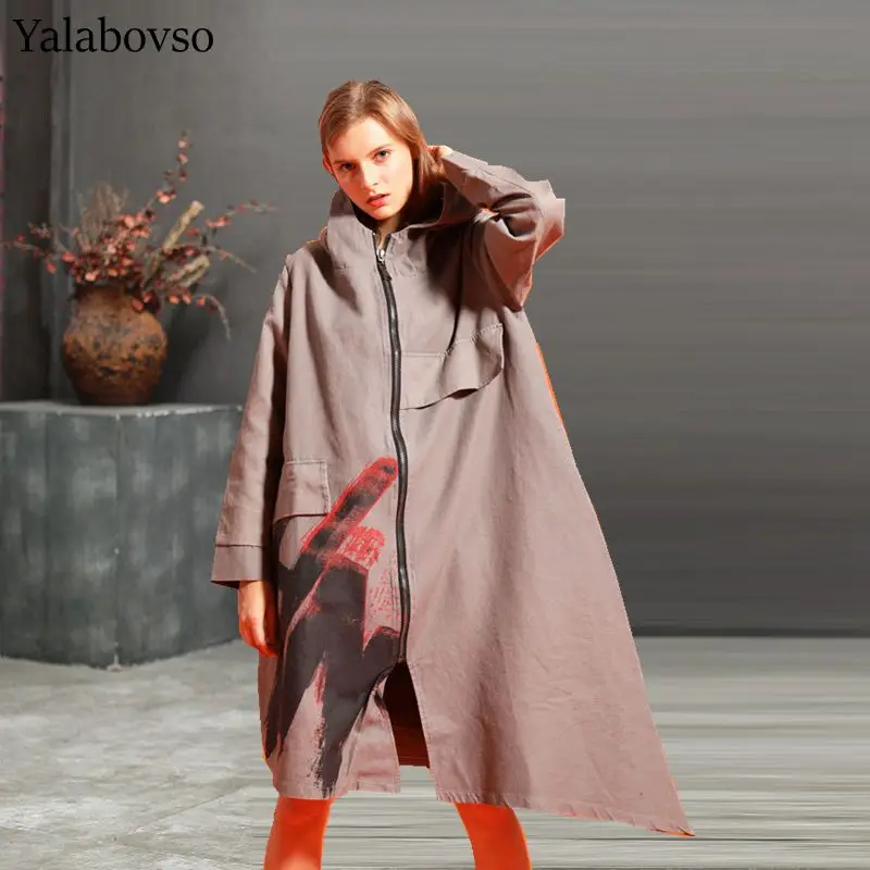 

2019 autumn and winter 100kg oversized women's wear irregular long Turn-down Collar Knee-Length coat for women A0AZ40